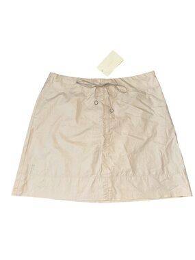 NEW Armani Exchange Y2K Beige Drawstring Waist Mini Skirt - 2